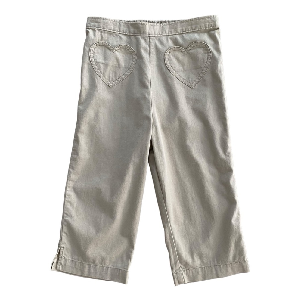 High Sierra Front Heart Pockets Beige Pull On Knee Shorts Little Girl's Size L 6